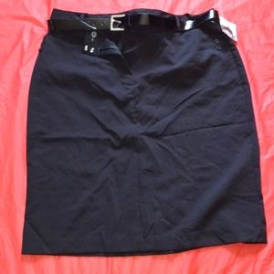 Sleek in black with a belt